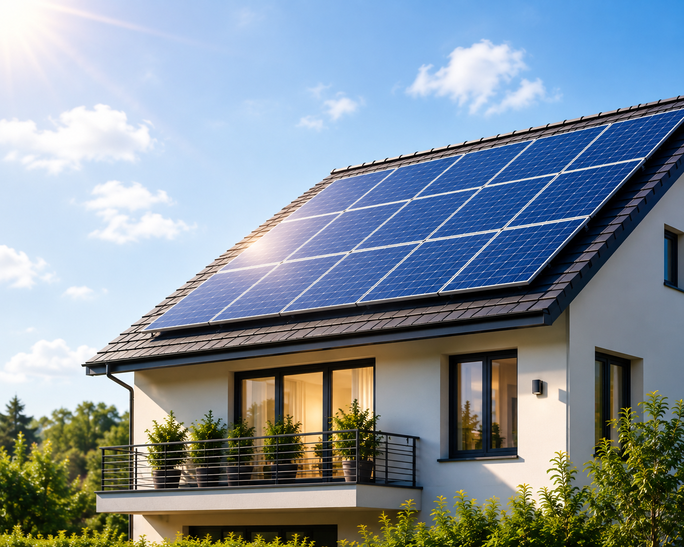 Residential solar panel installation